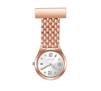 Silverora Orologio da Gousset D'infermiera Personalizzabile Orologio da Spilla con Grande Quadrante di Colore Orologio al Quarzo con Girello per I Medici Regalo per Madre e Babbo Natale, Oro rosa., Non-Personnalisable