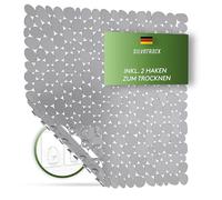 SilverRack DermaSensitivo - Tappetino da doccia 100% senza BPA (grigio), effetto pietra, per bambini e neonati, tappetino da doccia antiscivolo per una presa sicura nella doccia