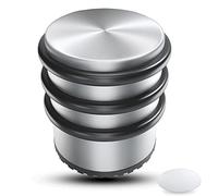 SilverRack® Fermaporta in acciaio inox alto [1 pezzo] + 1 fermaporta extra da parete - Premium fermaporta senza fori 1,1 kg - pesante fermaporta fondo - 7,5 x 8 cm