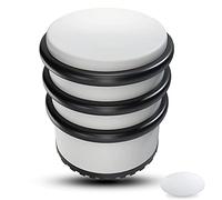 SilverRack® Fermaporta in acciaio inox bianco alto [1 pezzo] + 1 fermaporta extra da parete, di alta qualità senza foratura, 1,1 kg, fermaporta pesante 7,5 x 8 cm