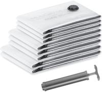 SilverRack Sacchettisottovuoto per vestiti, cuscini, coperte e giacche - 8 pezzi in 3 misure (3 medie + 3 grandi + 2 XL) - senza BPA
