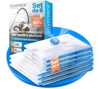 SilverRack Set di Sacchetti Sottovuoto [6 Pezzi] in 2 Misure (3x 6x Sacchetti -