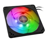 SilverStone SST-FW124-ARGB - Ventola di raffreddamento silenziosa serie FW 120mm PWM, lama trasparente con telaio nero, cuscinetto a sfera, LED ARGB