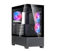 Silverstone Lucid 05, squisita cassa ATX con audace vista panoramica a 270°, SST-LD05-B-ARG (nero)