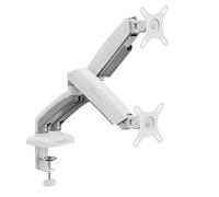 Silverstone SST-ARM26 - Braccio doppio per monitor con molle meccaniche e armatura in plastica, compatibile con monitor fino a 32" di dimensioni e 9 kg di peso, VESA