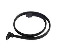 SilverStone SST-CP08 - Cavo SATA III 6 Gbps, 90°, design con bloccaggio metal-less, strato metallico, 50cm