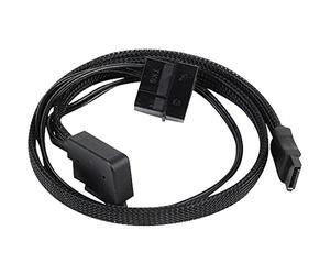 SilverStone SST-CP10 - Cavo adattatore da Slimline SATA a SATA, angolato 90°, strato metallico