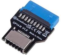 Silverstone SST-CP14-R, Adattatore di base USB 3.0 interno (19 pin) ad angolo retto a USB 3.1/3.2 Type-C (20 pin) Tasto A