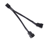 SilverStone 4 pin PWM (female) - 4 pin PWM (male) Sort 10cm Splitter til blÃ¦ser NEW
