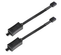 SilverStone SST-CPF05 - Cavo di riduzione per ventole, 2X 10cm con Controllo PWM, sleevato Nero