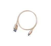 SilverStone SST-CPU05G-500 - Cavo USB reversibile, Cavo tipo-C a tipo-A estremamente resistente in nylon intrecciato, Caricamento ultra