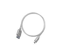 SilverStone SST-CPU05S-500 - Cavo USB reversibile, Cavo tipo-C a tipo-A estremamente resistente in nylon intrecciato, Caricamento ultra