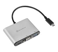 SilverStone SST-EP06C - Hub convertitore USB 3.1 Type C a VGA/USB Type C/USB Type A