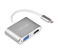 SilverStone SST-EP16C - USB Type-C Auf VGA & HDMI Adapter
