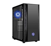 SilverStone SST-FAB1B-G - FARA B1 Tower ATX Gaming Case, presa aggressiva ad alte prestazioni di flusso d'aria, vetro temperato, nero