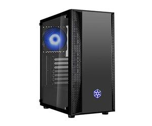 SilverStone SST-FAB1B-G - FARA B1 Tower ATX Gaming Case, presa aggressiva ad alte prestazioni di flusso d'aria, vetro temperato, nero