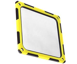 SilverStone SST-FF123BY - Pannello antistatico sottile per ventole 120mm, assorbimento fino a 4dBA, nero/giallo
