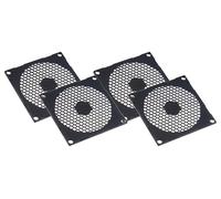 SilverStone SST-FF81B - Griglia ventola con filtro da 80mm, nero (Confezione da 4)