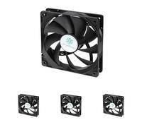 SilverStone SST-FN121-P - Ventola regolabile serie FN 120mm, Low Noise, High Airflow, 9 pale, nero (Confezione da 4)