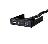 SilverStone SST-FP32B-E - USB 3.0 4-Porte 3.5 " alu. pannello frontale con USB Hub e Output HD Audio, nero
