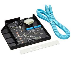 SilverStone SST-FPS01-C - slot da 12.7mm per unità ottica Slim con 1x USB3.0, 1x USB 3.0 Type C, Card Reader, M.2 SATA type SSD Slot