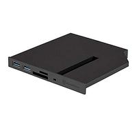 SilverStone SST-FPS01 - slot da 12.7mm per unità ottica Slim con 2x USB3.0, Card Reader, slot M.2 SATA