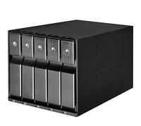 SilverStone SST-FS305-12G - Base di cestello in rack mobile, 5 ripiani, sostituibili a caldo in alluminio con ventola e blocco per hard disk SAS-12G/SATA 6G