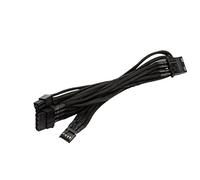 SilverStone SST-PP06B-3PER10F - cavi PSU sleevati 100cm 3x 4pin & Floppy 4pin, nero