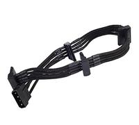 SilverStone SST-PP07-BTSB - cavo estensione Molex a 4x SATA, 30cm, nero