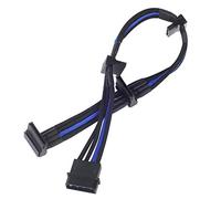 SilverStone SST-PP07-BTSBA - Cavo di prolunga Molex da 30 cm a 4 SATA, colore: Nero/Blu