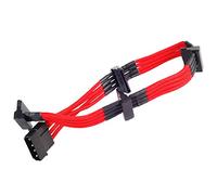 SilverStone SST-PP07-BTSR - cavo estensione Molex a 4x SATA, 30cm, rosso