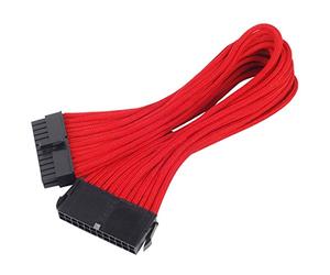 SilverStone SST-PP07-MBR - cavo di estensione sleevato Motherboard 24pin a 24pin, 30cm, rosso