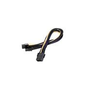 SilverStone SST-PP07-PCIBG - cavo di estensione sleevato 8pin a PCI-E 6+2pin, 25cm, nero/oro