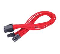 SilverStone SST-PP07-PCIR - cavo di estensione sleevato 8pin a PCI-E 6+2pin, 25cm, rosso