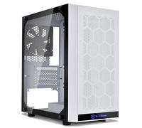 SilverStone SST-PS15W-G (bianco + vetro temperato) Micro-Atx, Mini-DTX, pannello frontale a rete, corpo in acciaio, pannello laterale in vetro temperato