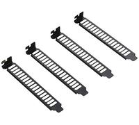 SilverStone Technology Aeroslots-BP - Copertura per slot PCIe con ventilazione massima, confezione da 4 pezzi, colore: Nero polvere