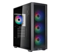 SilverStone Technology FARA 515XR Eccezionale flusso d'aria: alloggiamento ATX Mid-Tower con supporto per due refrigeratori e splendida illuminazione arcobaleno,nero,SST-FA515XR-BG