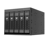 SilverStone Technology FS305-E All-Black Three 5.25" Device Bay to Five 3.5" SAS-12G / SATA 6Gbit/s Hot-swap Adapter Cage, SST-FS305B-E