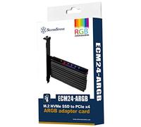 SilverStone Technology Scheda Adattatore ECM24-ARGB M.2 NVMe SSD NGFF M a PCIe x4 ARGB con dissipatore di Calore e Pad Termico