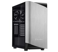 Silverstone Technology SEA1SB-G - Custodia per ATX/Micro-ATX con vetro temperato, colore: argento su nero