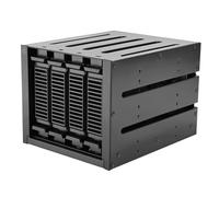SilverStone Technology SST-FS304B-V, tre alloggiamenti per dispositivi da 5,25" su quattro SAS da 3,5" 12G/SATA da 6 Gbps con supporto per Slim ODD da 9,5 mm