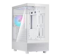 SilverStone Technology SST-LD04-W-ARGB - Serie Lucid, alloggiamento panoramico micro ATX con notevole campo visivo a 270°