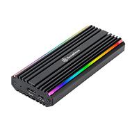 SilverStone Technology SST-MS13 - Alloggiamento USB C-3.2-Gen2-10 Gbps-NVMe / SATA-M.2 SSD RGB, 71175, nero