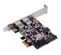 Silverstone Tek - Scheda PCI Express con due porte esterne USB 3.0 e connettore interno a doppia porta a 19 pin (EC04-E)