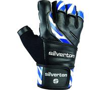 Silverton Power Stripes Guanti, Unisex, 43530S, Nero/Blu, S