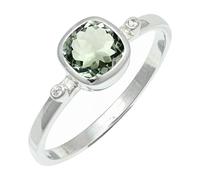 SILVERTROVE Anello argento sterling 925 con Ametista verde pietra preziosa per uomo e donna, gioielli fatti a mano di tutte le taglie CRG1245AL_56 (17.8)