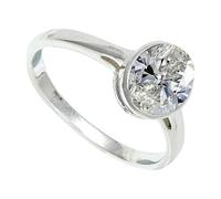SILVERTROVE Anello argento sterling 925 con C Z pietra preziosa per uomo e donna, gioielli fatti a mano di tutte le taglie CRG1156AH_57 (18.1)