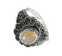 SILVERTROVE Anello argento sterling 925 con Opale pietra preziosa per uomo e donna, gioielli fatti a mano di tutte le taglie CRG1137BE_74 (23.6)