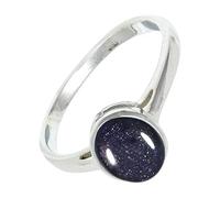 SILVERTROVE Anello argento sterling 925 con Pietra del sole sintetica pietra preziosa per uomo e donna, gioielli fatti a mano di tutte le taglie CRG1156CA_66 (21.0)