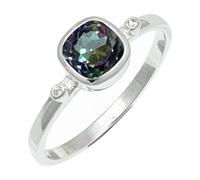 SILVERTROVE Anello argento sterling 925 con Topazio mistico pietra preziosa per uomo e donna, gioielli fatti a mano di tutte le taglie CRG1245AG_62 (19.7)